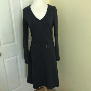 Athleta Size Medium Tall Ponte Knit Steel Blue/Gray Dress